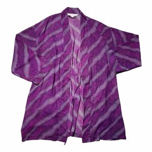 Victoria’s Secret Purple Striped Long Sleeve Robe
